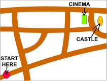 Weg zum Kino